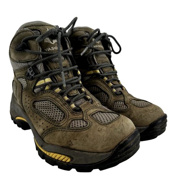 Vasque Breeze III GTX Hiking Boots Lace Up Leather Mesh Outdoor Brown Gray 6M - Picture 1 of 7
